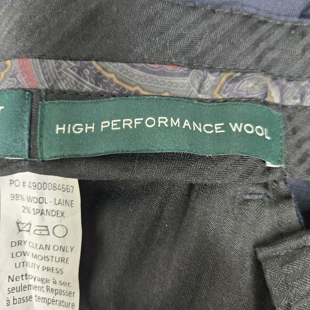 Ralph Lauren Green Label High Performance WOOL Pants Navy Mens Sz P38W X 30L N - Picture 6 of 15